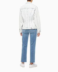 Buy 여성 오버사이즈핏 코르셋 데님 재킷 in color 028A CHALKY BLU
