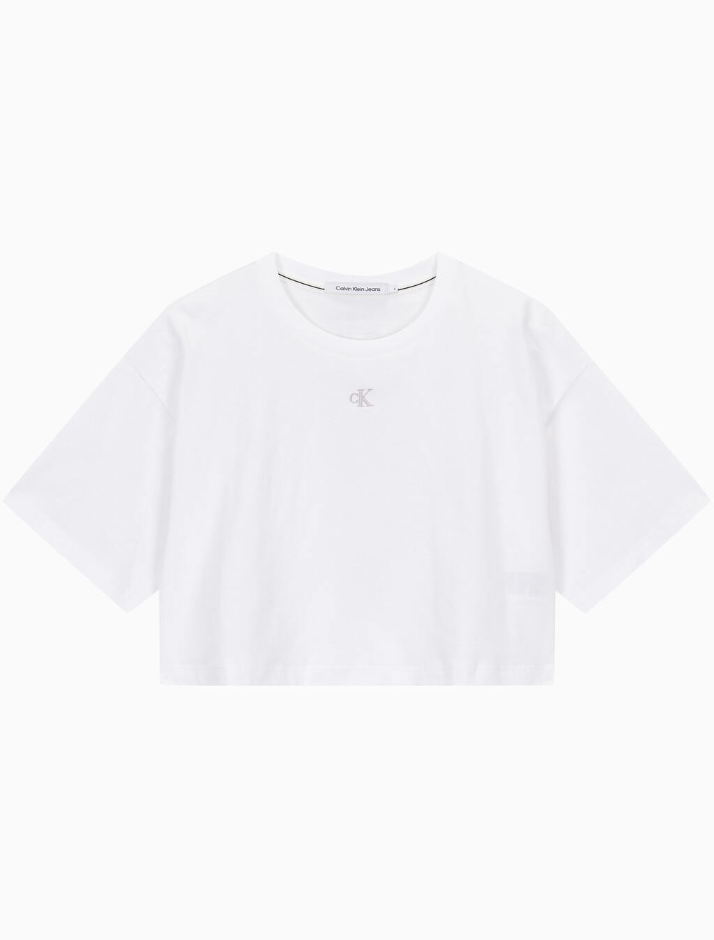 Buy 여성 그래픽 크롭 반팔 티셔츠 in color BRIGHT WHITE