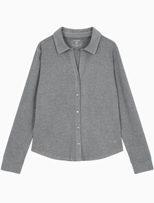 Buy 여성 브러시드 저지 브러쉬드 슬림 셔츠 in color Mocha brown