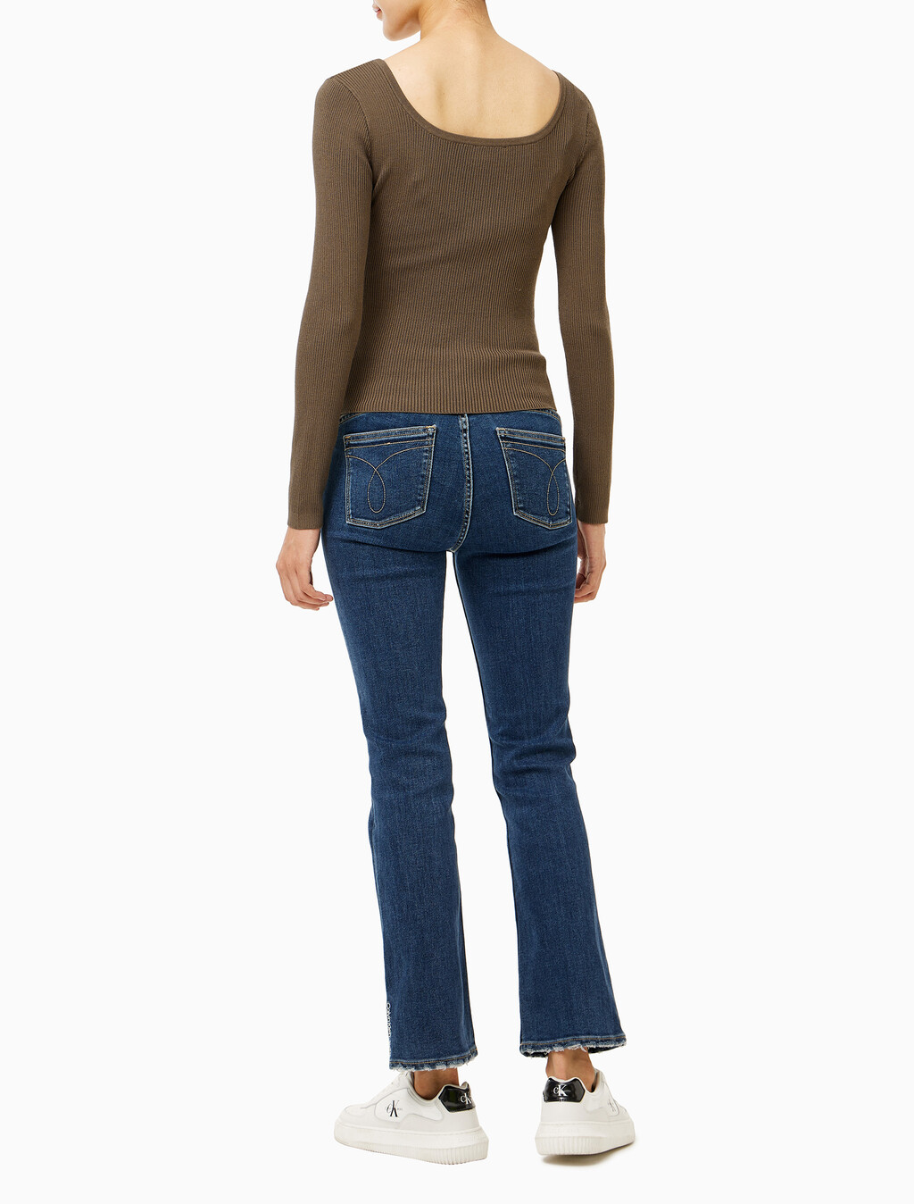 Buy 여성 립 스웨터 in color BROWN
