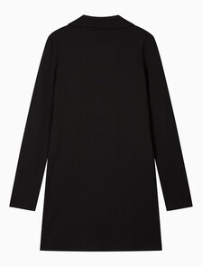 Buy 여성 L/S 모노로고 립 폴로 미니 드레스 in color BLACK