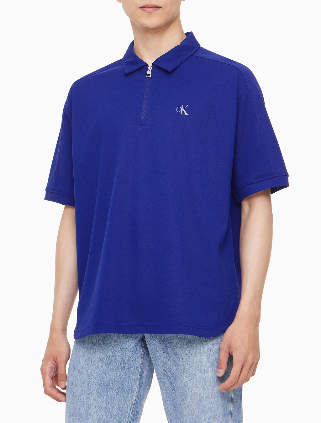 Buy 남성 릴렉스핏 쿨링 폴로 반팔 티셔츠 in color SAPPHIRE BLUE