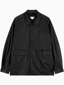 Buy 남성 릴렉스핏 매트 레더 셔츠 자켓 in color CK BLACK