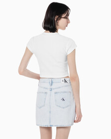 Buy 여성 모노그램 베이비 티셔츠 in color BRIGHT WHITE