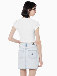 Buy 여성 모노그램 베이비 티셔츠  in color BRIGHT WHITE