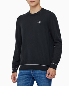 Buy 남성 에센셜 크루넥 스웨터 in color CK BLACK