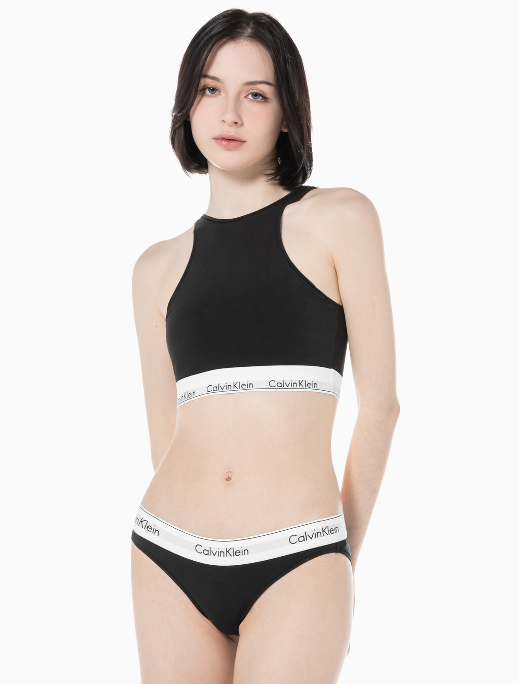 Buy 여성 모던 코튼 AF 비키니 in color BLACK