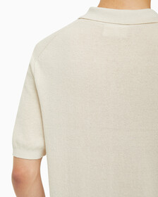 Buy 남성 엠브로이더리 로고 폴로 반팔 스웨터 in color BLUR FLORAL_BLACK