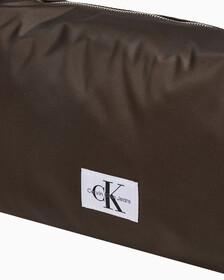 Buy 여성 CKJ 나일론 체인 미디움 숄더백 in color DARK CHESTNUT IRIDESCENT