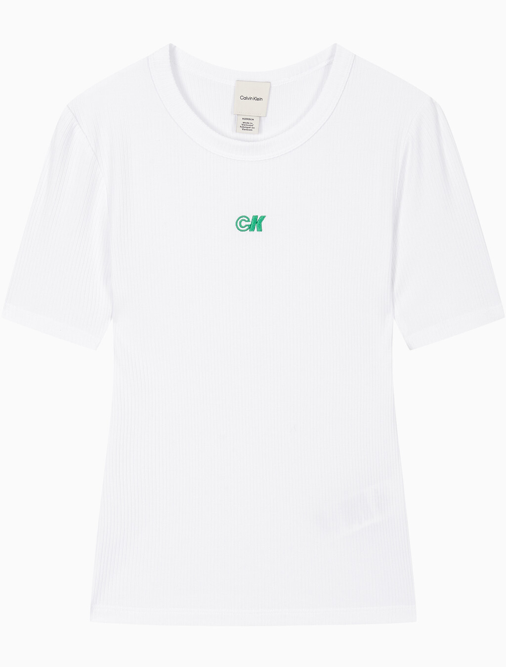 Buy 여성 모달 립 반팔 티셔츠 in color BRILLIANT WHITE