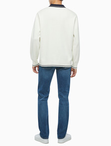 Buy 남성 오버사이즈 럭비카라 스웨터 in color WHITE