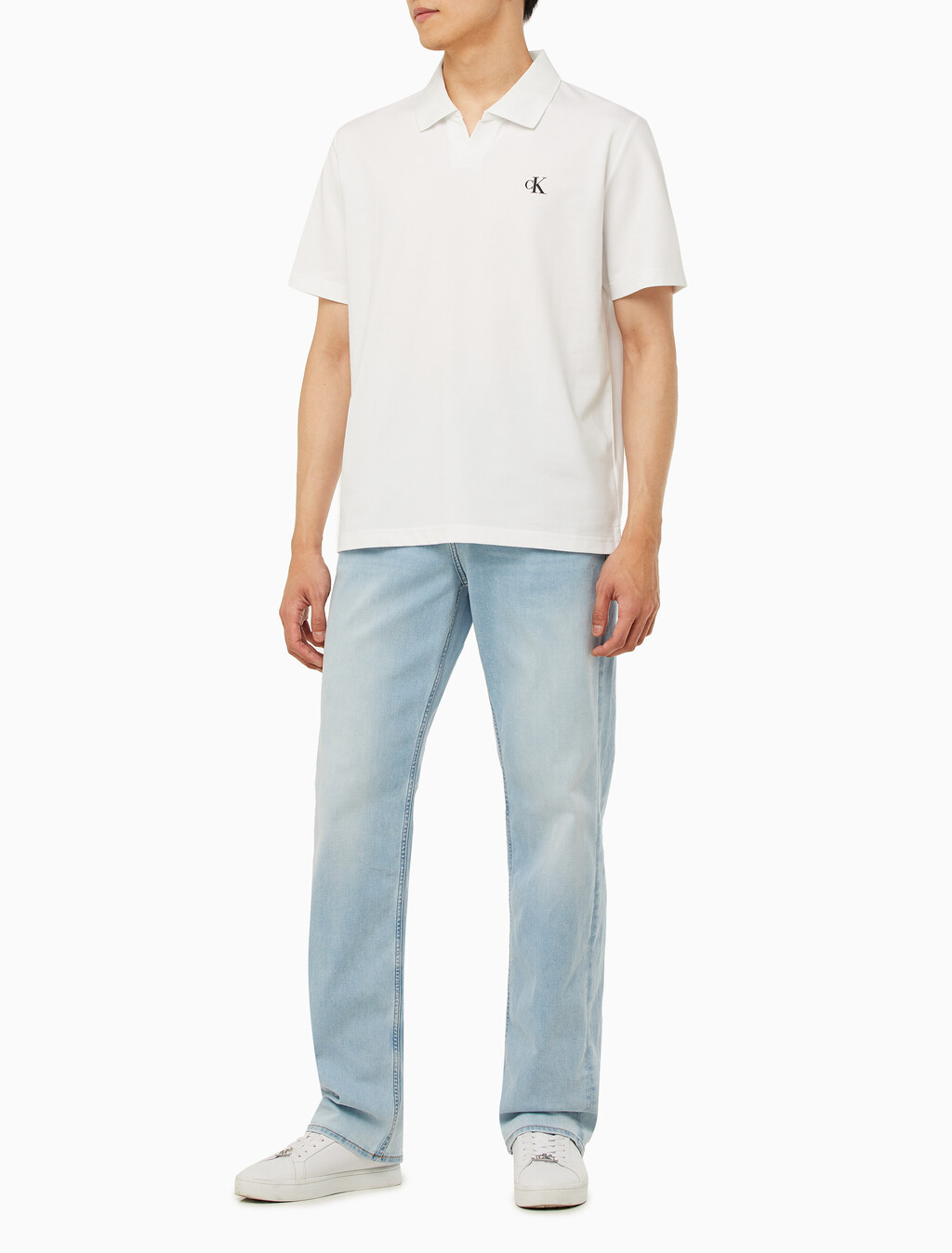 Buy 남성 릴렉스핏 피케 폴로 반팔 티셔츠 in color BRIGHT WHITE