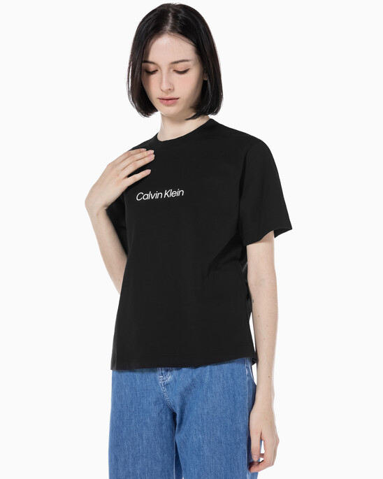 여성 릴렉스드 스탠다드로고 크루넥 반팔 티셔츠