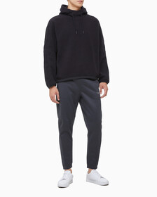 Buy 남성 릴랙스핏 쉐르파 후디 in color BLACK