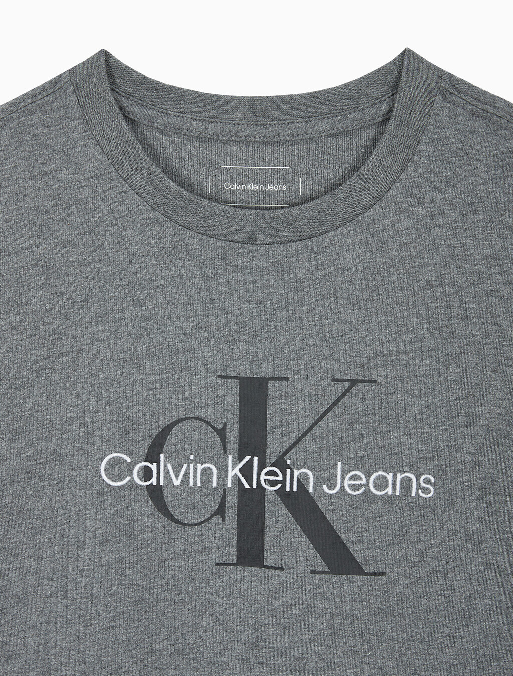 Buy 여성 히어로 모노로고 크루넥 반팔 티셔츠 in color MEDIUM GREY HEATHER
