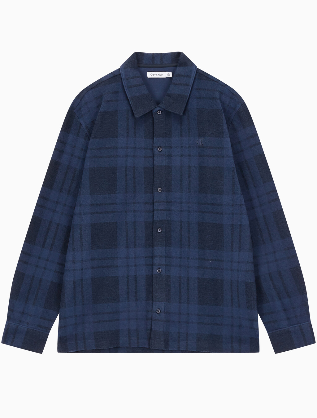 Buy 남성 프린트 플레이드 긴팔 셔츠자켓 in color DARK SAPPHIRE