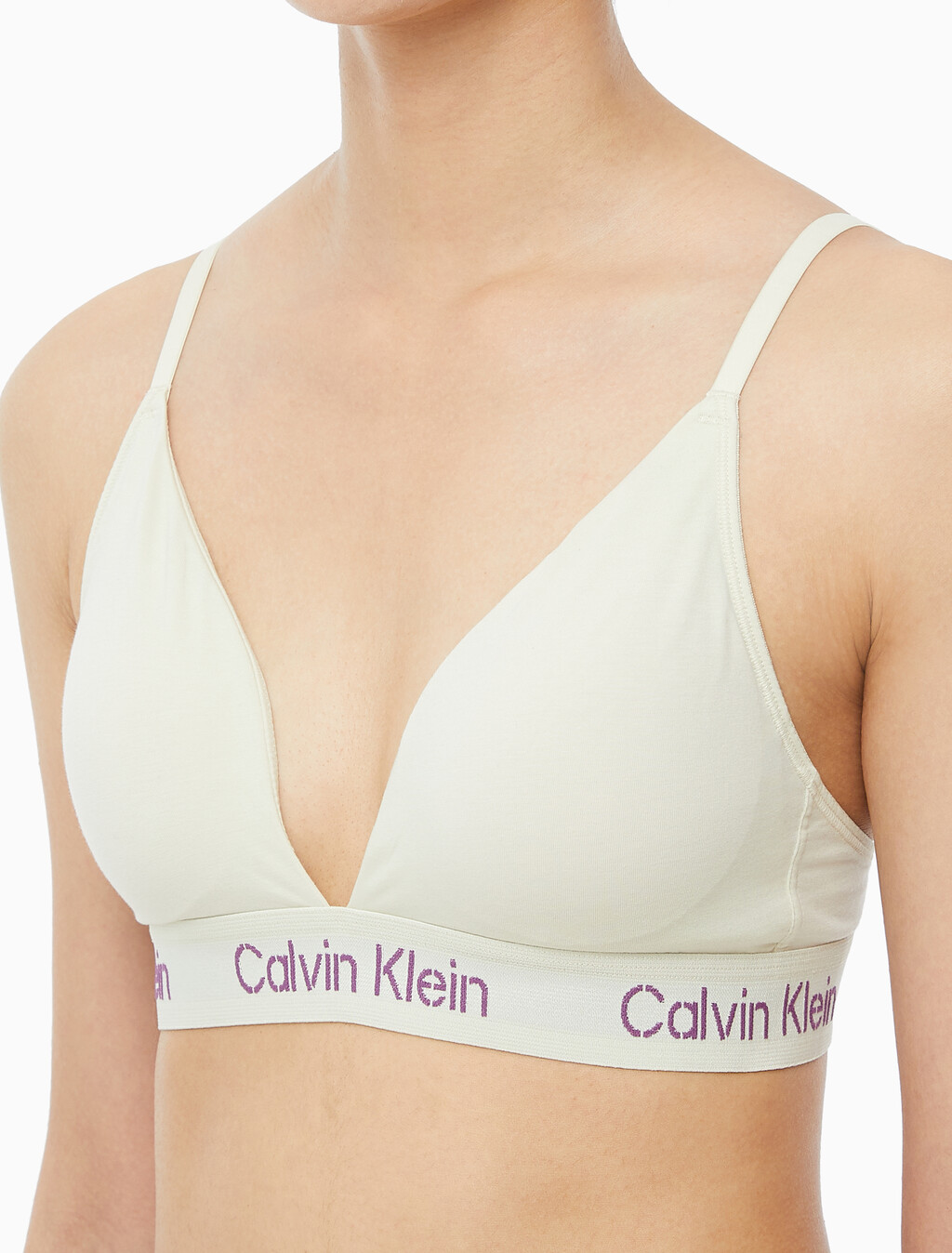 Buy 여성 스텐실 로고 모던코튼 트라이앵글 in color BONE WHITE