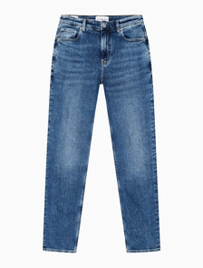 Buy 남성 미드블루 바디핏 데님 in color MID BLUE BACK EMBRO