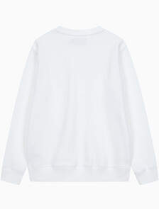 Buy 남성 레귤러핏 인스티튜셔널 로고 기모 스웨트셔츠 in color BRIGHT WHITE