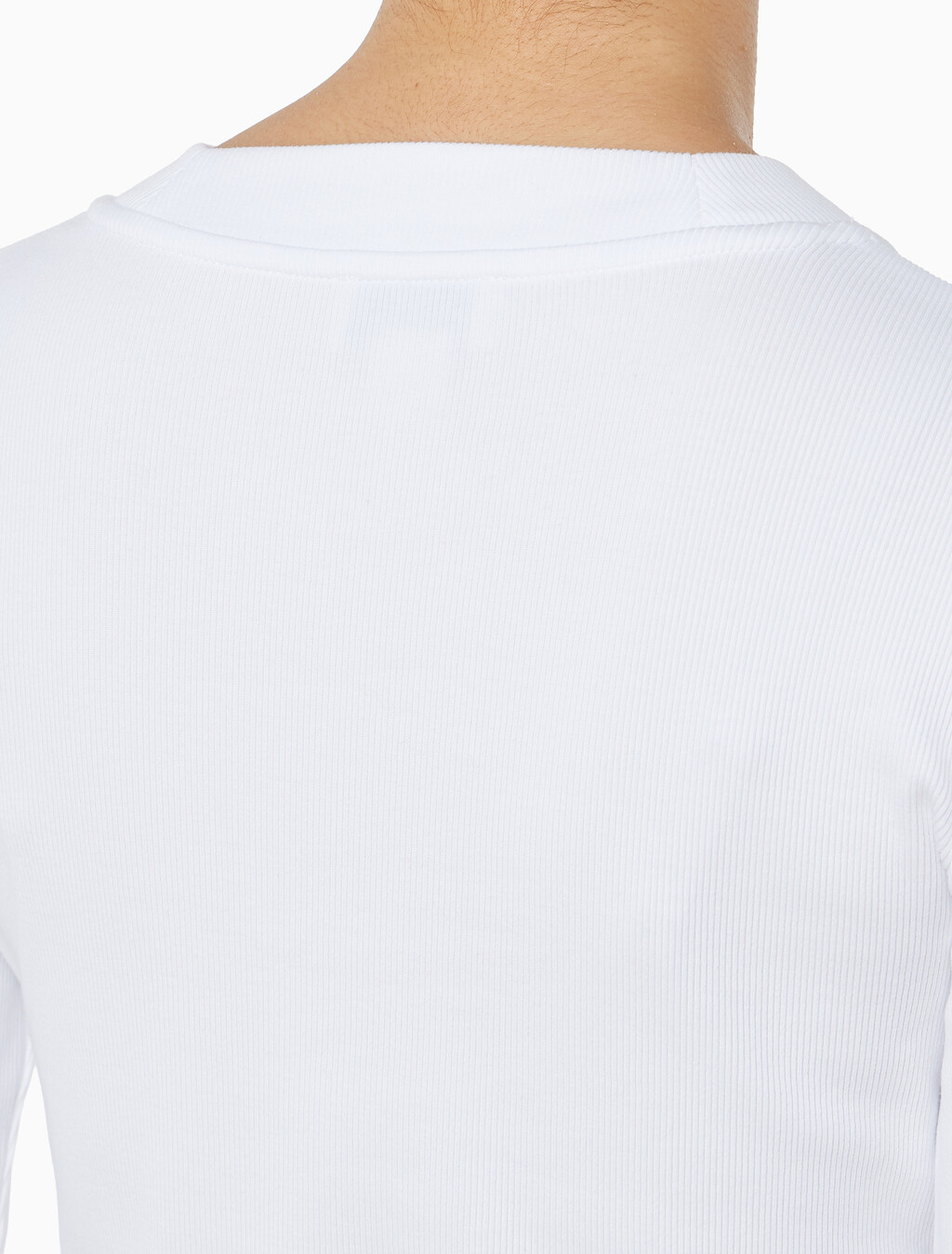 Buy 여성 L/S 모노그램 베이비 티셔츠 in color BRILLIANT WHITE