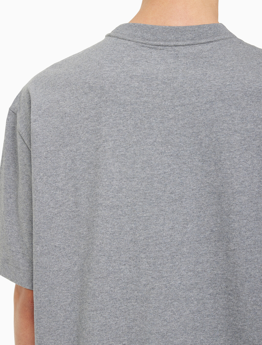 Buy 남성 릴렉스핏 헤비 코튼 크루넥 반팔 티셔츠  in color MEDIUM GREY HEATHER