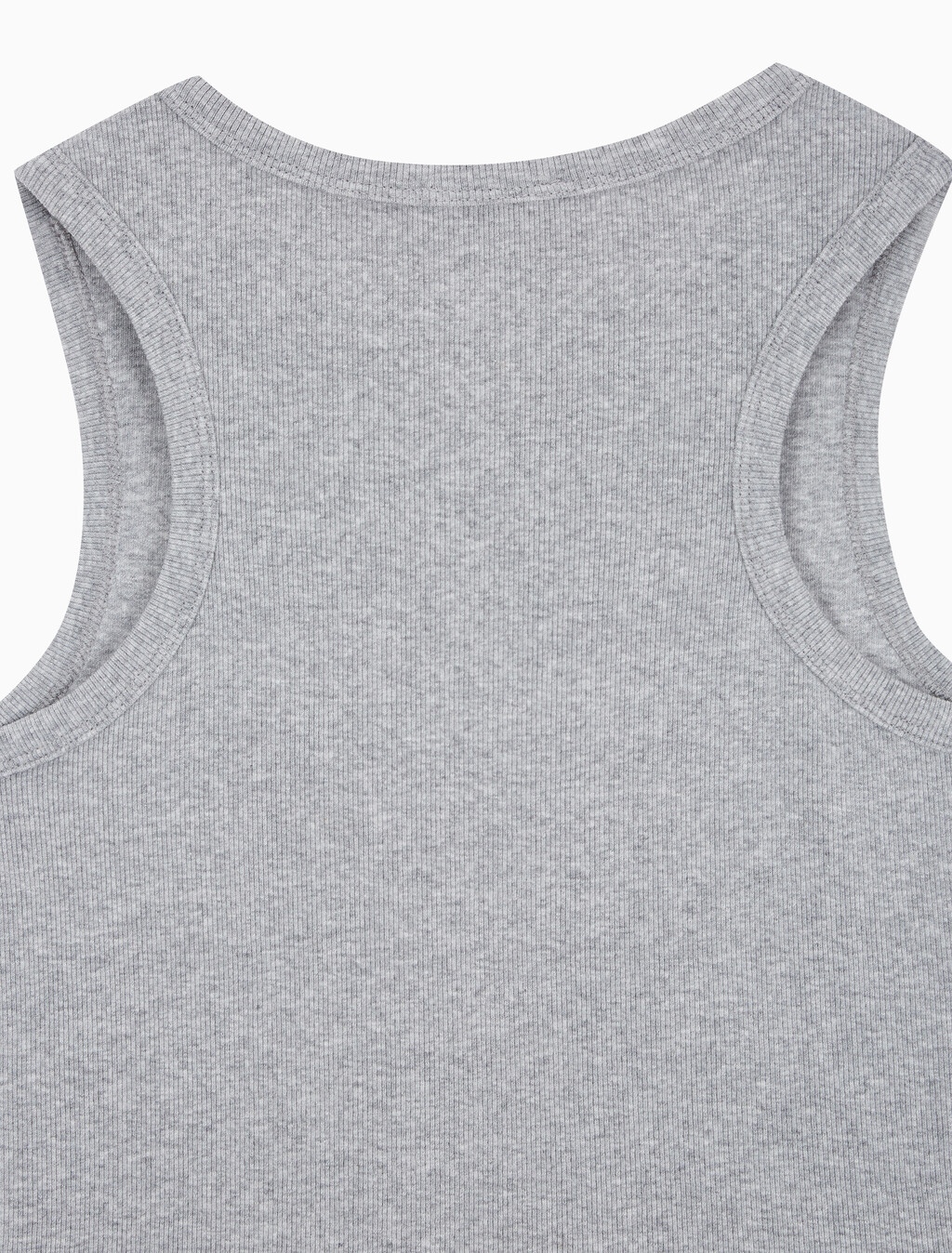 Buy 여성 우븐라벨 코튼 립 탱크 탑 in color HEROIC GREY HEATHER