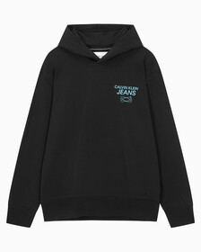 Buy 남성 퓨처 갤럭시 로고 후디 in color CK BLACK