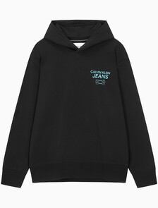 Buy 남성 퓨처 갤럭시 로고 후디 in color CK BLACK