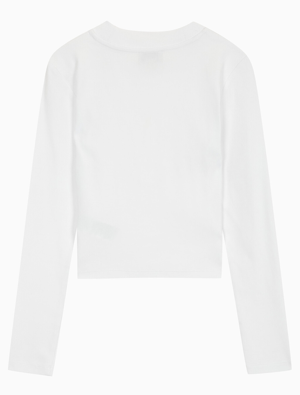 Buy 여성 L/S 모노그램 베이비 티셔츠 in color BRILLIANT WHITE