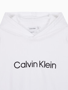Buy 남성 릴렉스핏 스탠다드 로고 후드 티셔츠 in color BRILLIANT WHITE