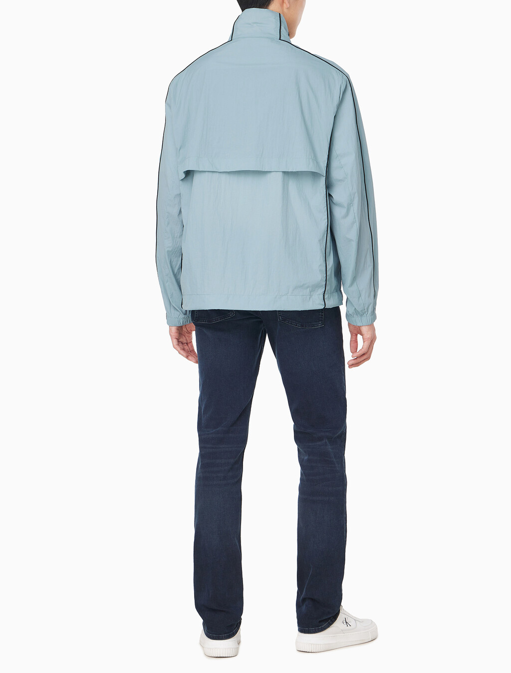 Buy 남성 릴렉스핏 스탠드 카라 트랙 자켓 in color STONE BLUE