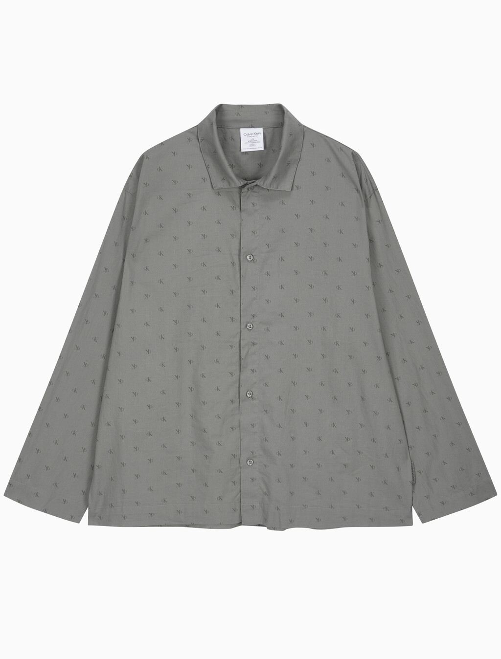 Buy 남성 코튼 포플린 롱슬리브 탑 in color DARK KHAKI