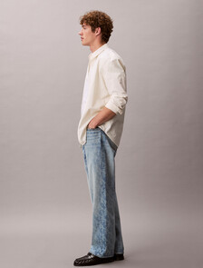 Buy 90S 스트레이트 진 in color Light Blue