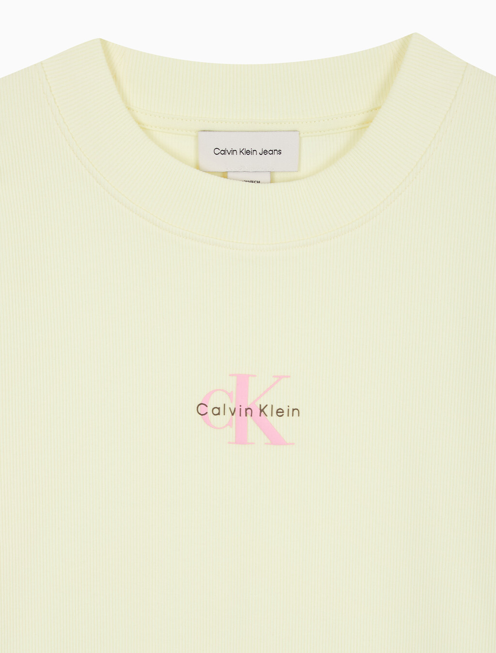 Buy 여성 L/S 모노그램 베이비 티셔츠 in color Light Yellow