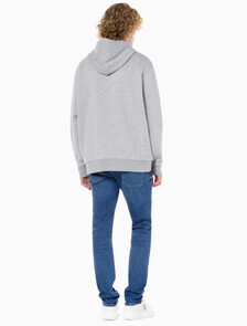 Buy 남성 바디 테이퍼핏 기모 미드블루 데님 in color MID BLUE BACK EMBRO