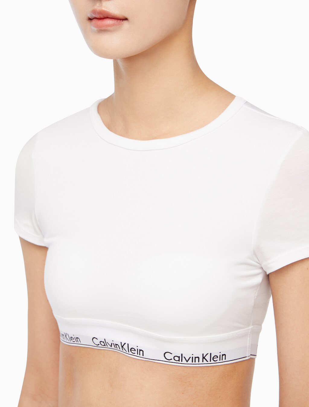 Buy 여성 모던코튼 AF 티셔츠 브라렛 in color WHITE