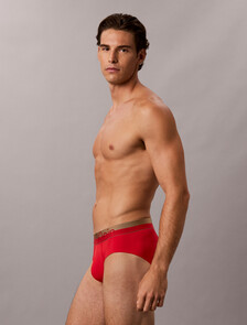 Buy 남성 브러시드 마이크로파이버 스트레치 힙브리프 in color GOJI BERRY W/ BRONZE WB