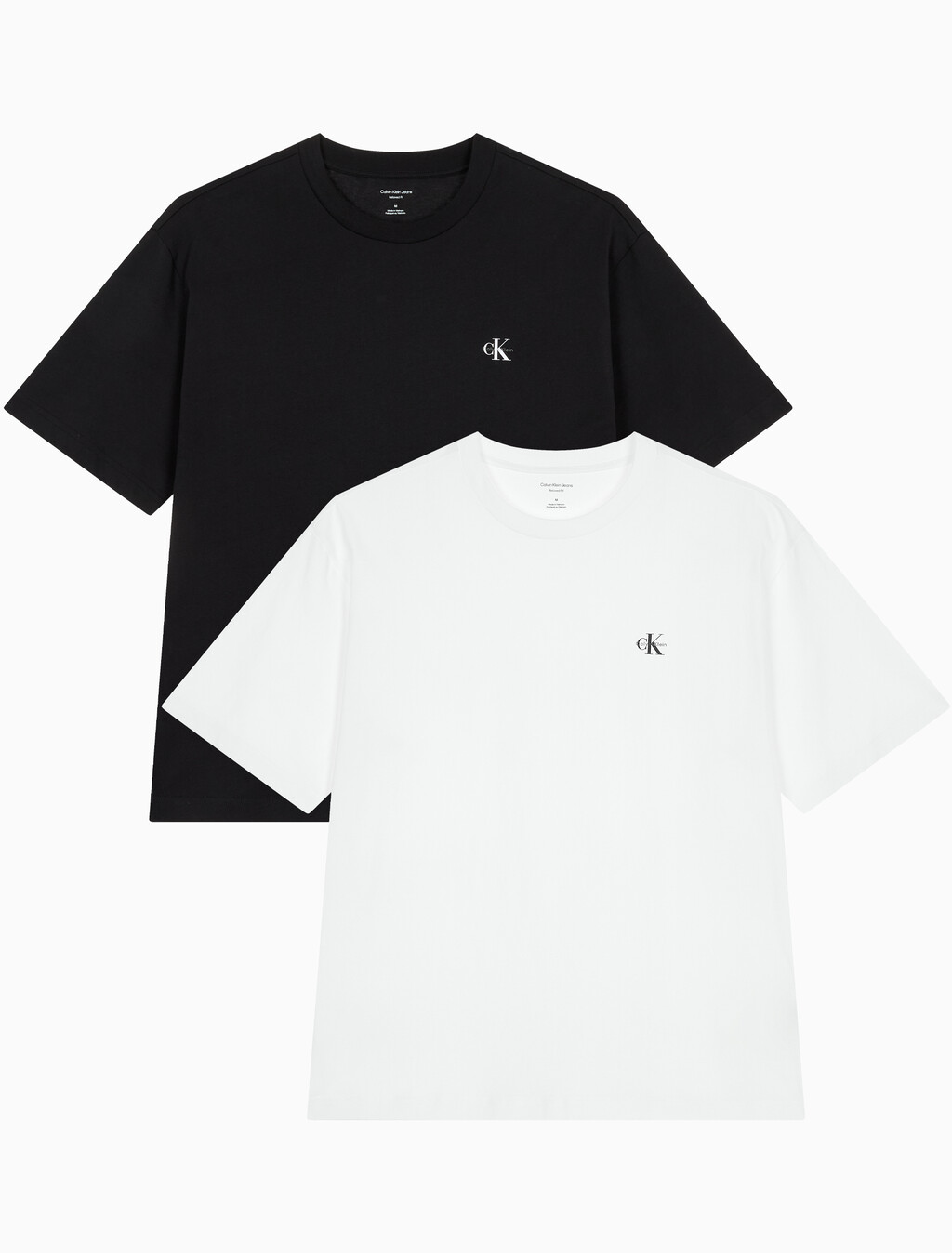 Buy 2PACK 모노그램 로고 반팔 티셔츠 in color Black / White