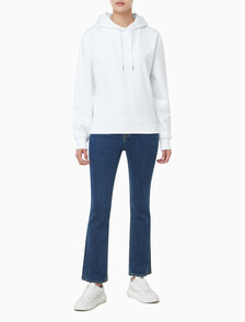 Buy 여성 아카이브 로고 프렌치 테리 후디 in color BRILLIANT WHITE