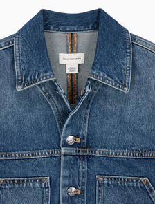 Buy 여성 워크웨어 CK 로고 데님 자켓 in color Mid blue