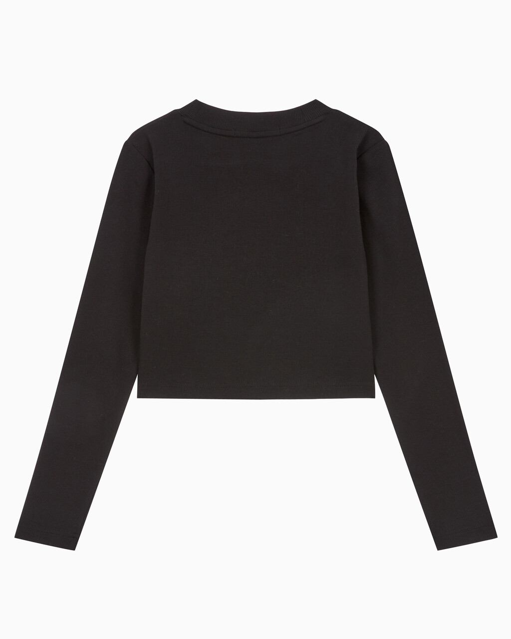 Buy 여성 롱슬리브 모노그램 베이비 티 in color CK BLACK