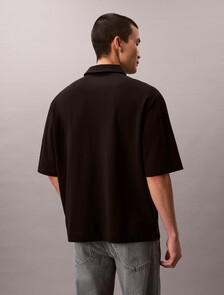 Buy 남성 릴렉스드핏 쿨링 피크 엠보스드 폴로 티 in color BLACK