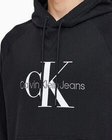 Buy 남성 롱슬리브 릴렉스핏 모노그램로고 후디 in color CK BLACK