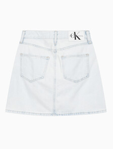 Buy 여성 하이라이즈 미니 데님 스커트 in color CHALKY BLUE