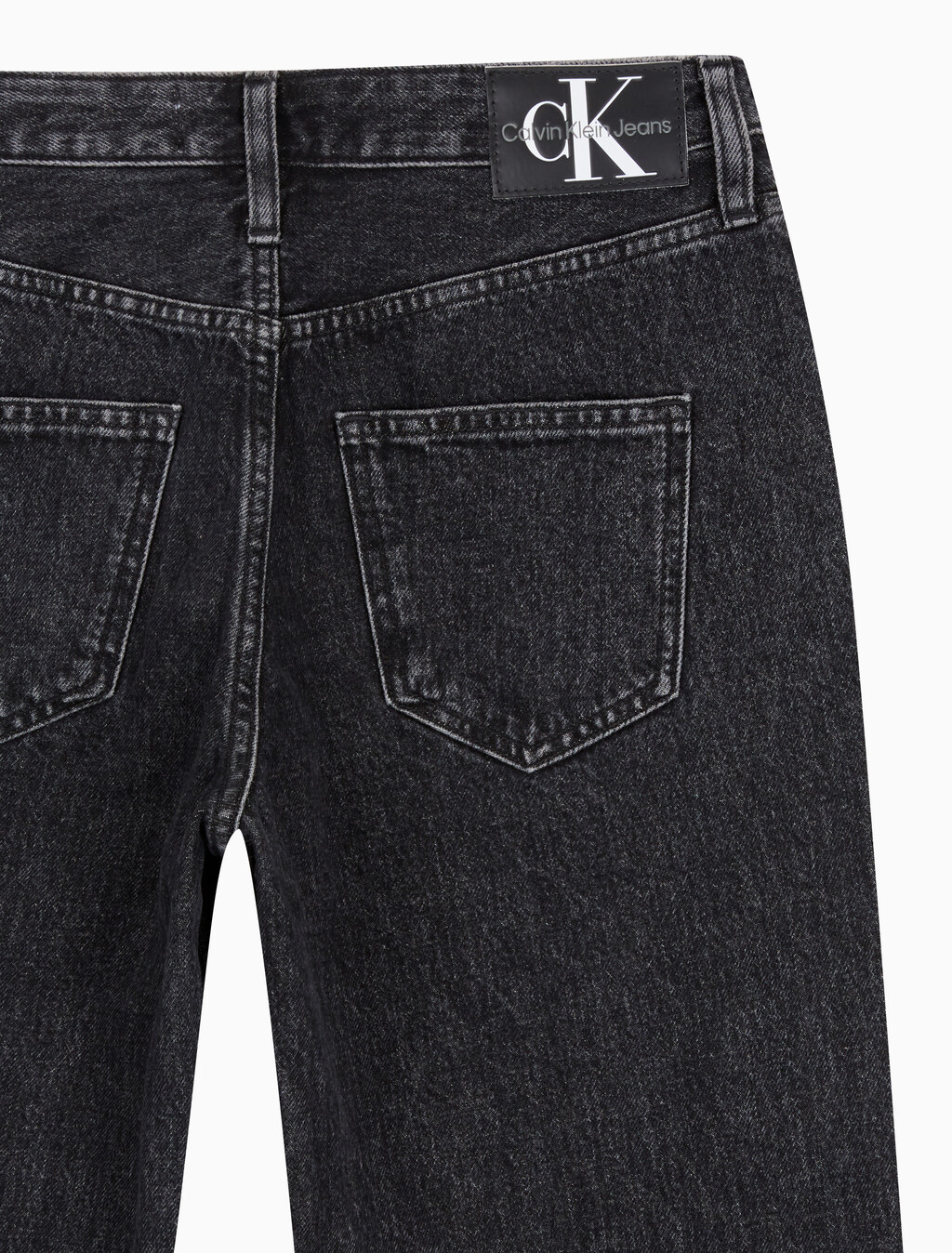 Buy 여성 90's 스트레이트핏 블랙 데님 in color WASHED BLACK LOGO LACE