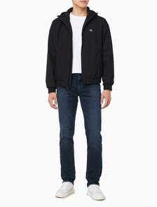 Buy 남성 후드 립스탑 해링턴 자켓 in color BLACK