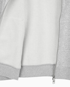 Buy 남녀공용 릴렉스핏 모노그램 집업 후디 in color LIGHT GREY HEATHER