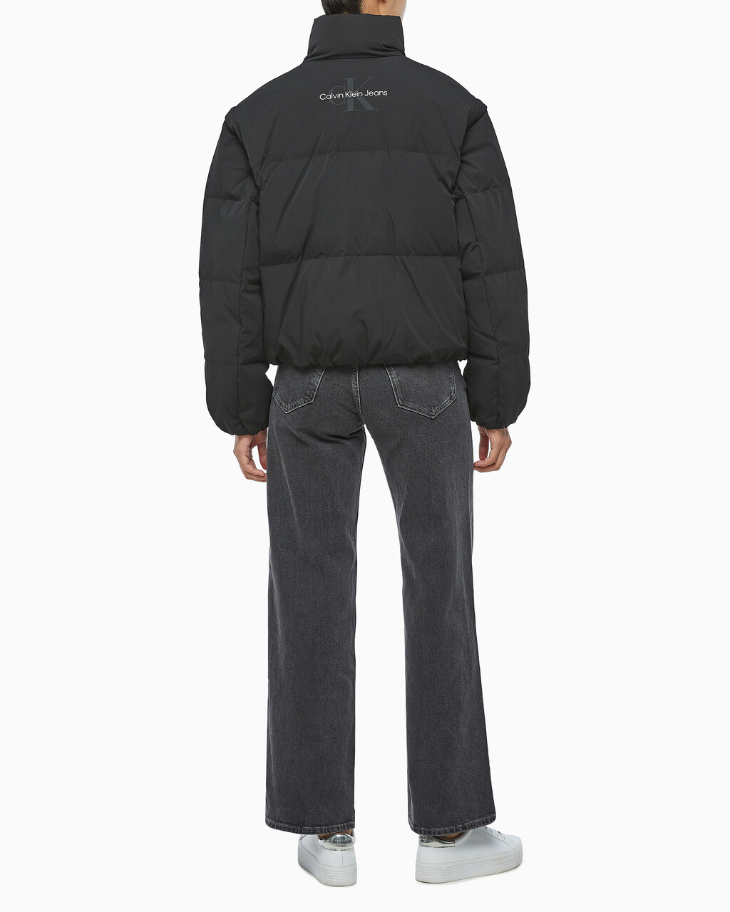 Buy 여성 다운 롱 지퍼 자켓 in color CK BLACK