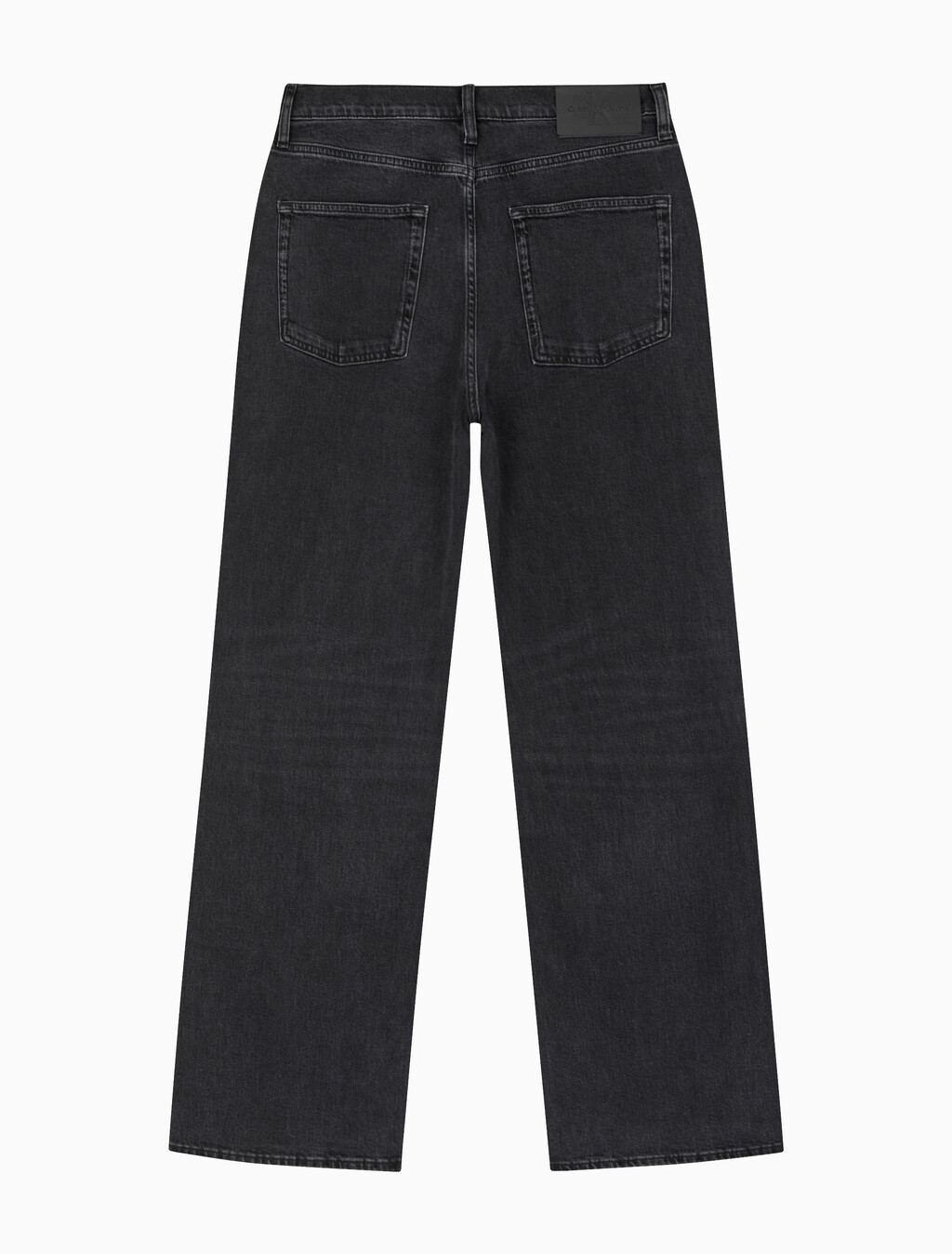 Buy 남성 뉴 와이드핏 블랙 데님 in color WASHED BLACK LOGO LACE