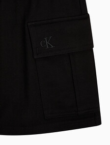 Buy 여성 아카이브 로고 프렌치테리 카고 스커트 in color BLACK